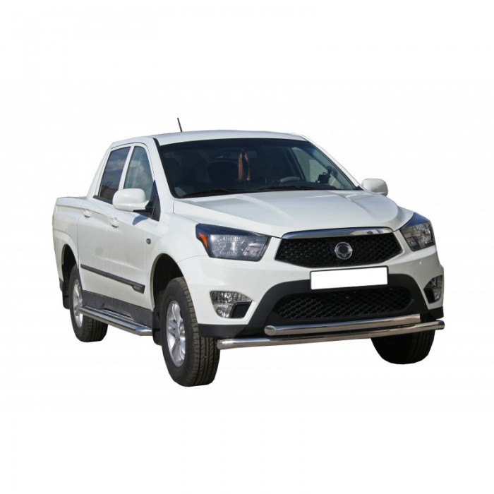 ПОРОГИ c алюм. накладками d63,5 SSANGYONG ACTION SPORTS ОКРАШ