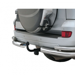Защита ЗАДНЕГО БАМПЕРА «Уголки двойные» (d.76) TOYOTA Land Cruiser Prado 120 (арт. 0604 K)