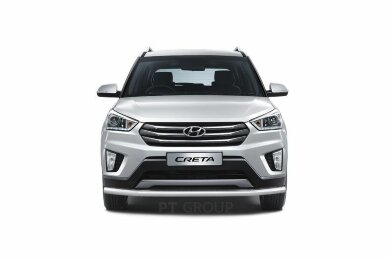 Защита переднего бампера одинарная Ø63мм (НПС) HYUNDAI Creta 2016-2020 (HCR-16-220231.00)