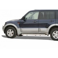 Защита ПОРОГОВ "Труба" нерж. (d.76) MITSUBISHI Pajero III (арт. 0617 H)