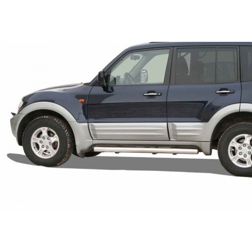 Защита ПОРОГОВ "Труба" нерж. (d.76) MITSUBISHI Pajero III (арт. 0617 H)