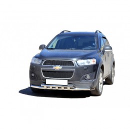 Защита ПЕРЕДА «Труба двойная» d63,5 CHEVROLET CAPTIVA НЕРЖ