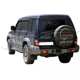 Защита ПОРОГОВ с алюм. листом, нерж. (d63,5) MITSUBISHI Pajero II (арт. 1607 Н)